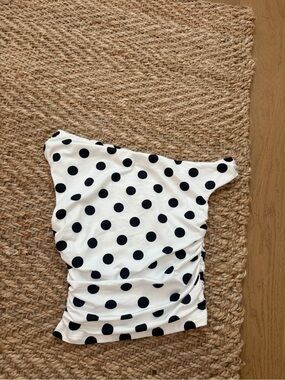 Polka dot off the shoulder top NEVER WORN